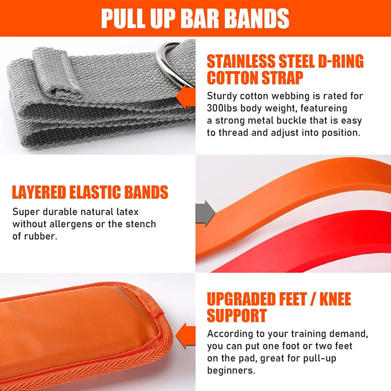 Pull Up Assistance Resistance Bands Set