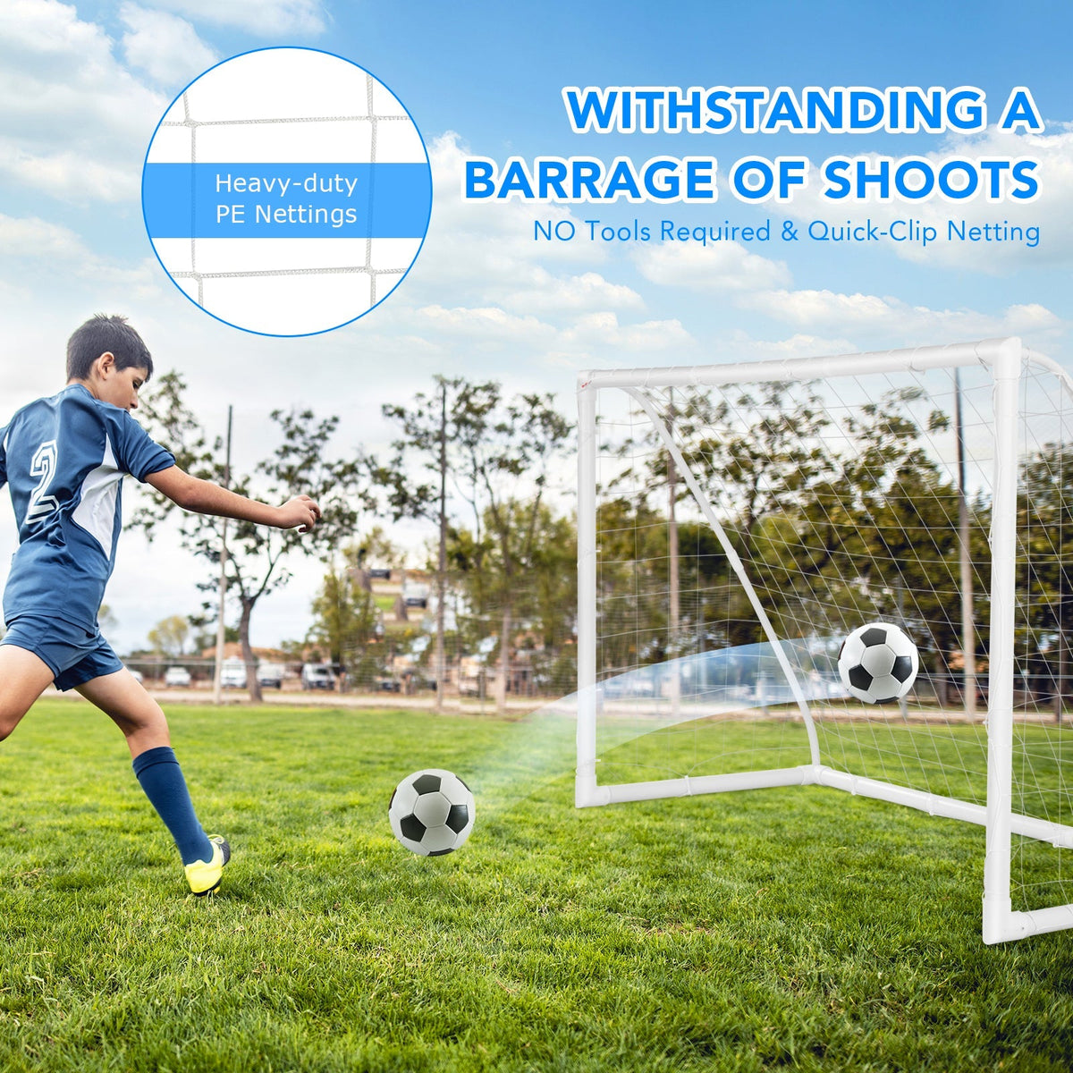 6 x 4 Feet UPVC Soccer Goal