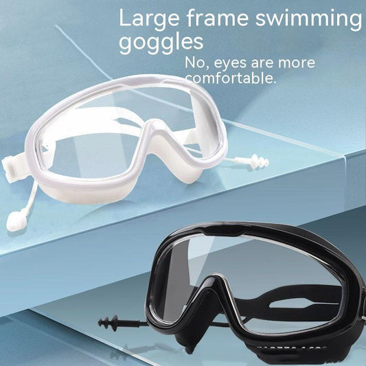 Large Frame Waterproof Anti-Fog Swimming Goggles