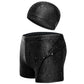 Men's Swimming Trunks and Goggles Set