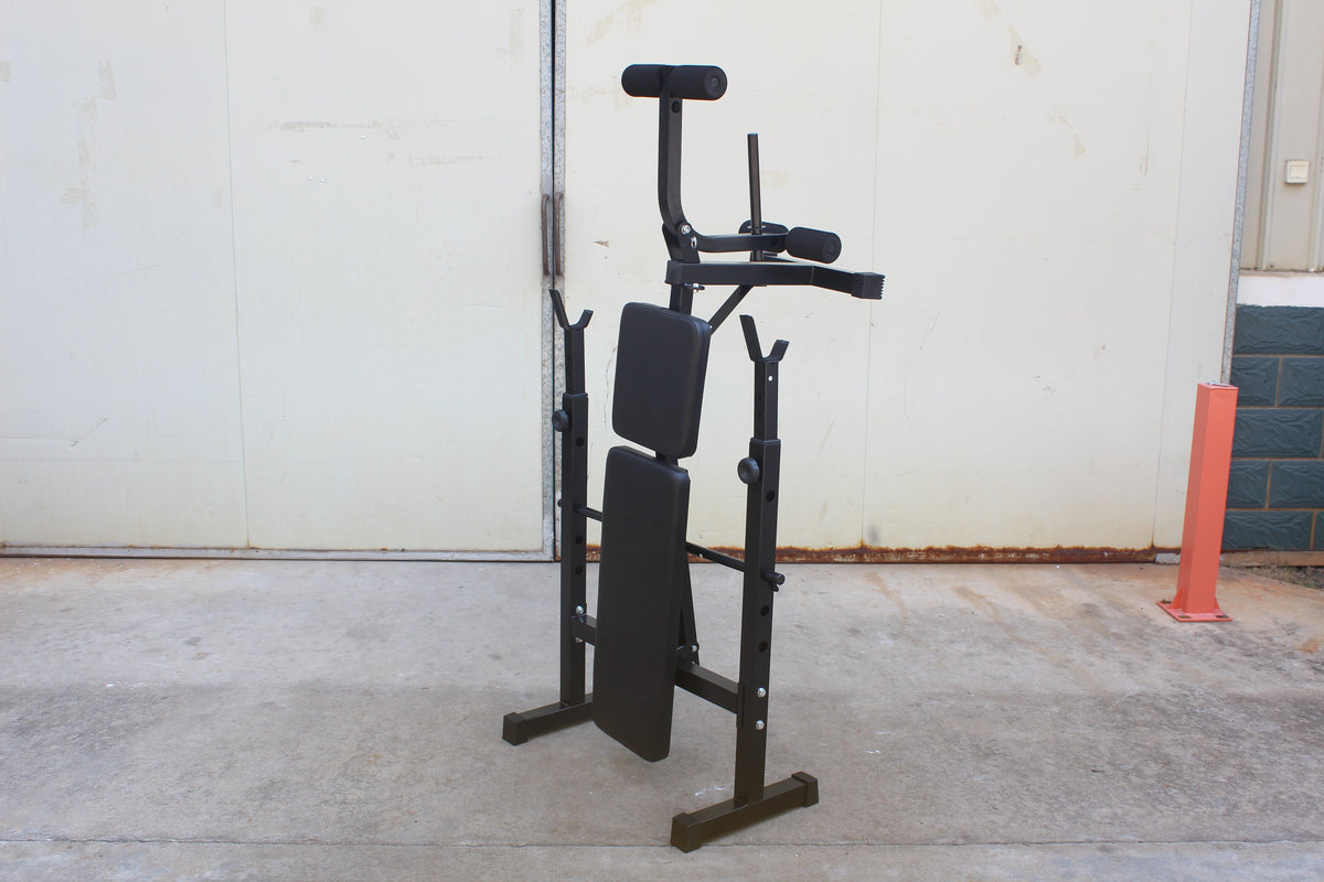 Olympic Weight Bench Press Set with Squat Rack