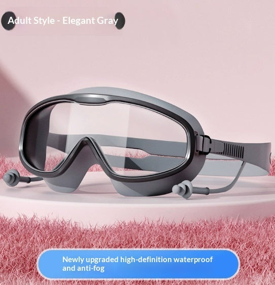 Large Frame Waterproof Anti-Fog Swimming Goggles