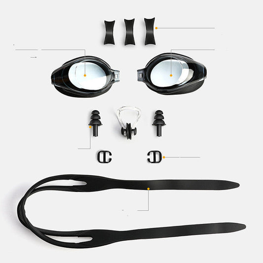 Men's Swimming Trunks and Goggles Set