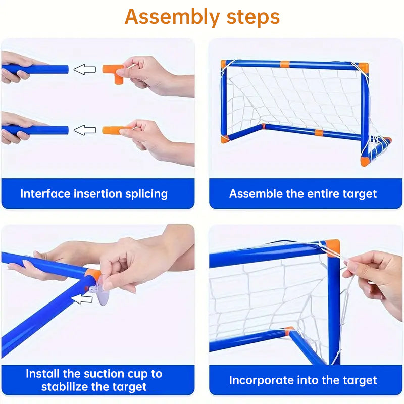 Mini Foldable Plastic Soccer Goal Set