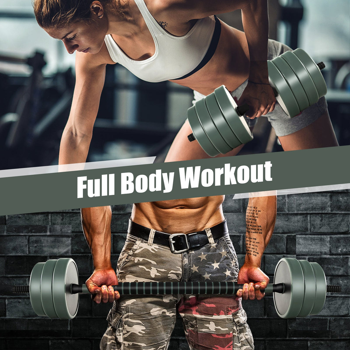 4-in-1 Adjustable Weight Dumbbell Set