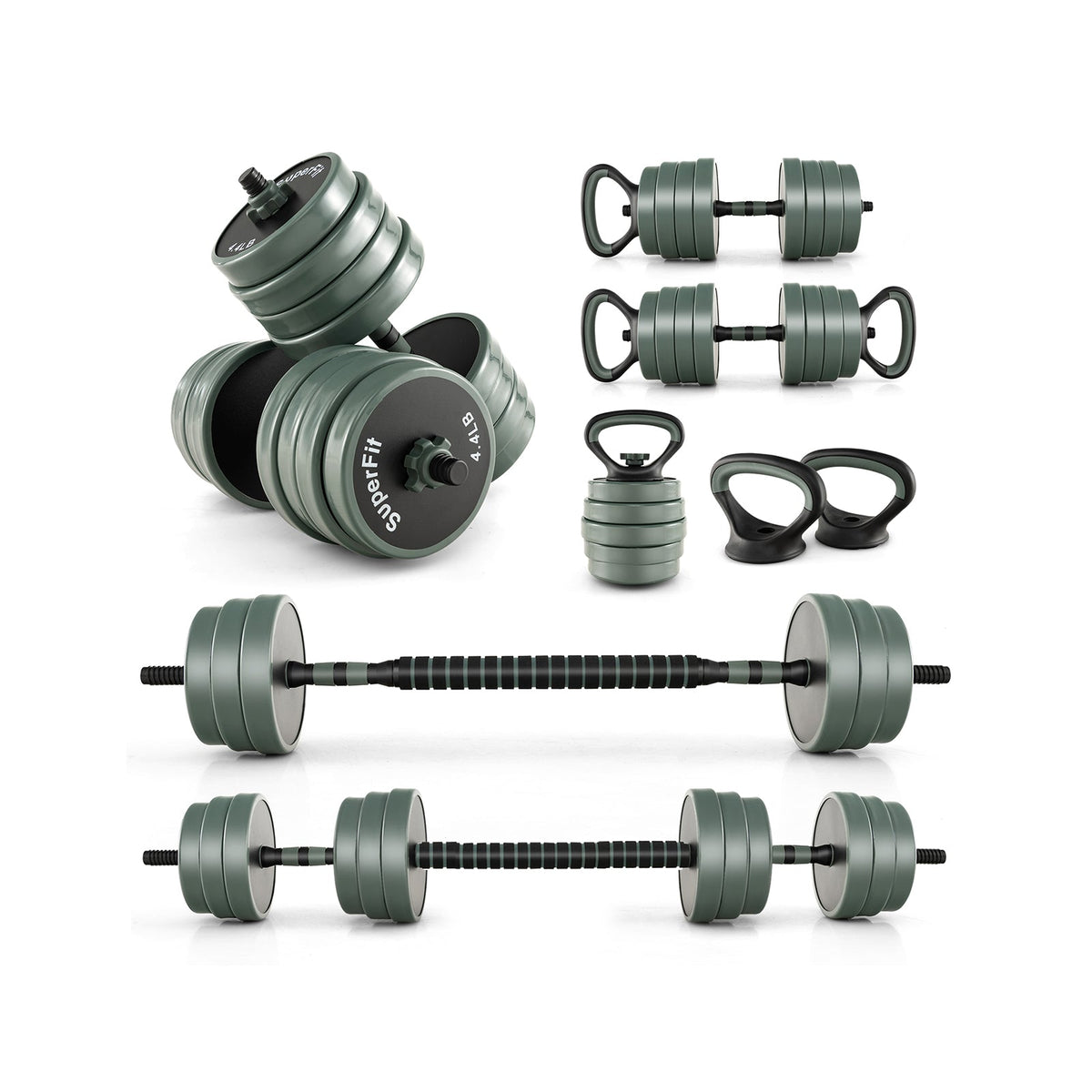 4-in-1 Adjustable Weight Dumbbell Set