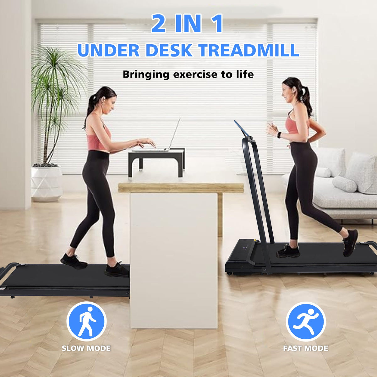 2-in-1 Folding Under Desk Walking Pad