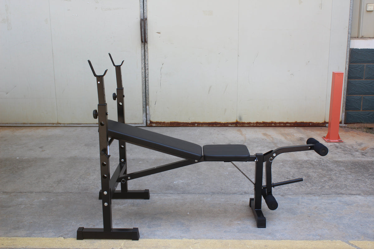 Olympic Weight Bench Press Set with Squat Rack