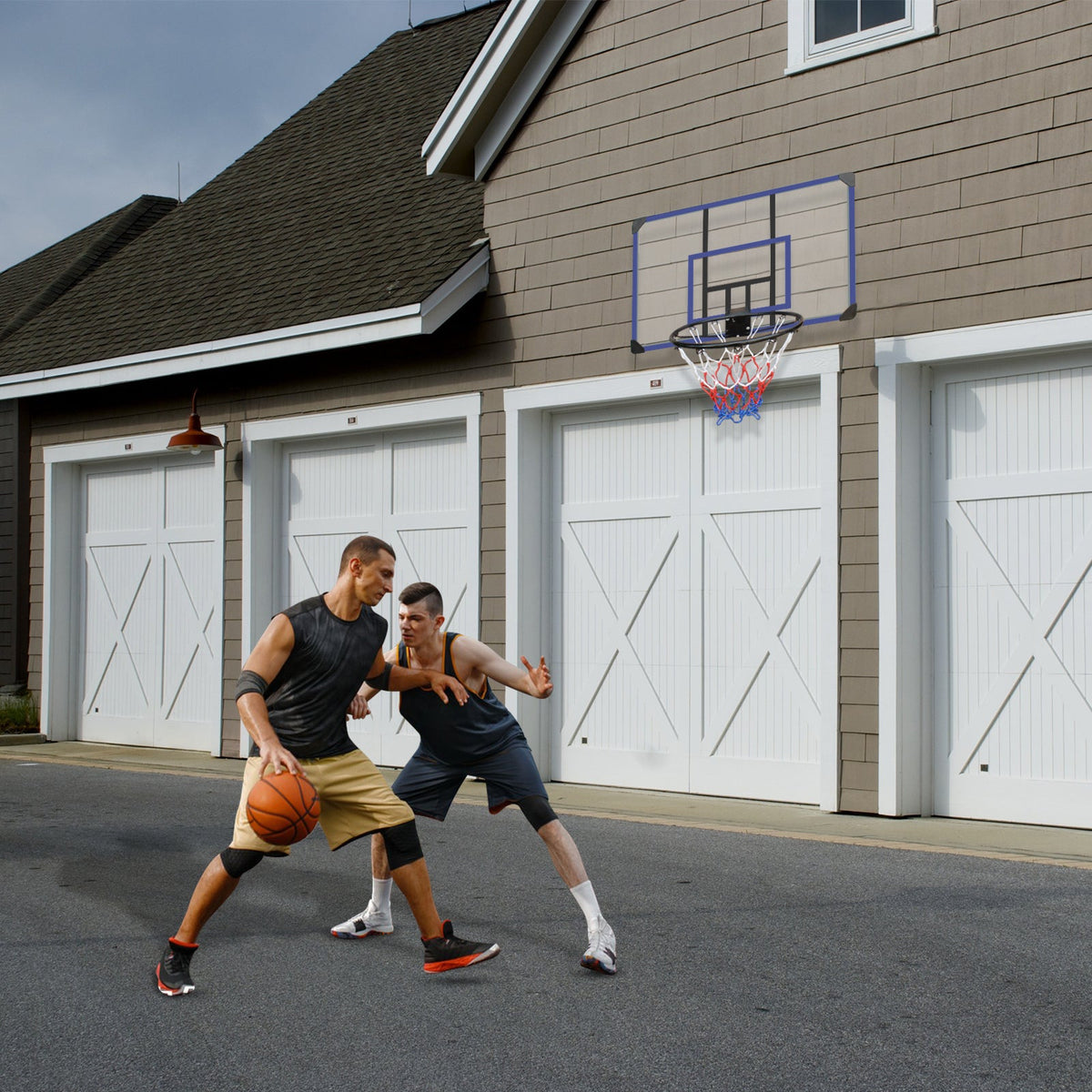 45 x 29 Inch Wall-Mounted Basketball Hoop