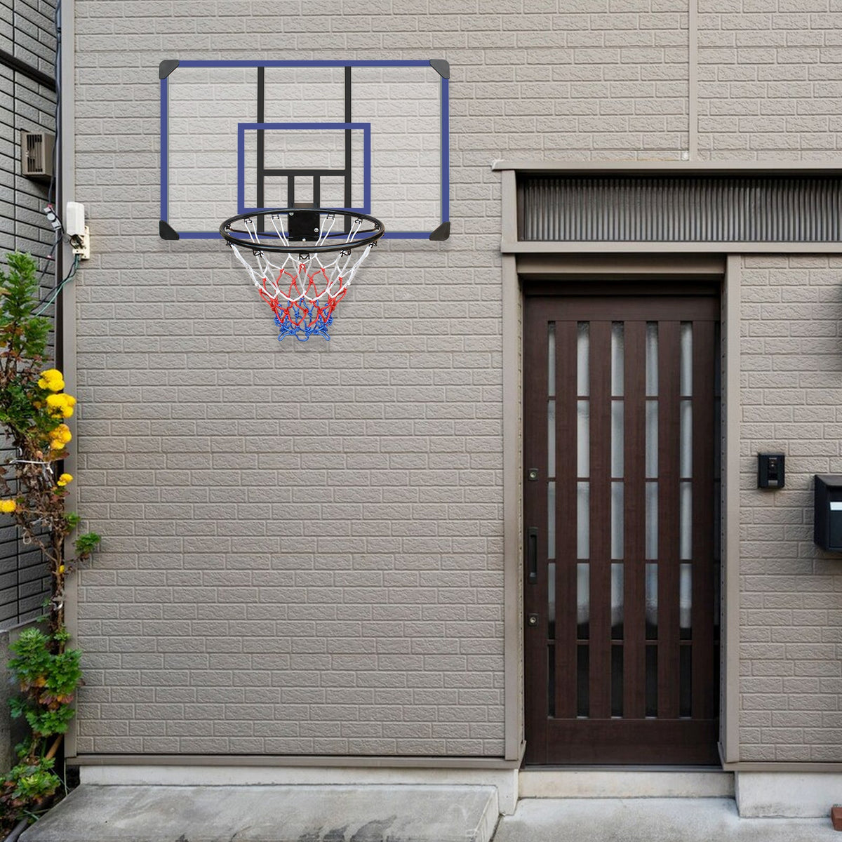 45 x 29 Inch Wall-Mounted Basketball Hoop