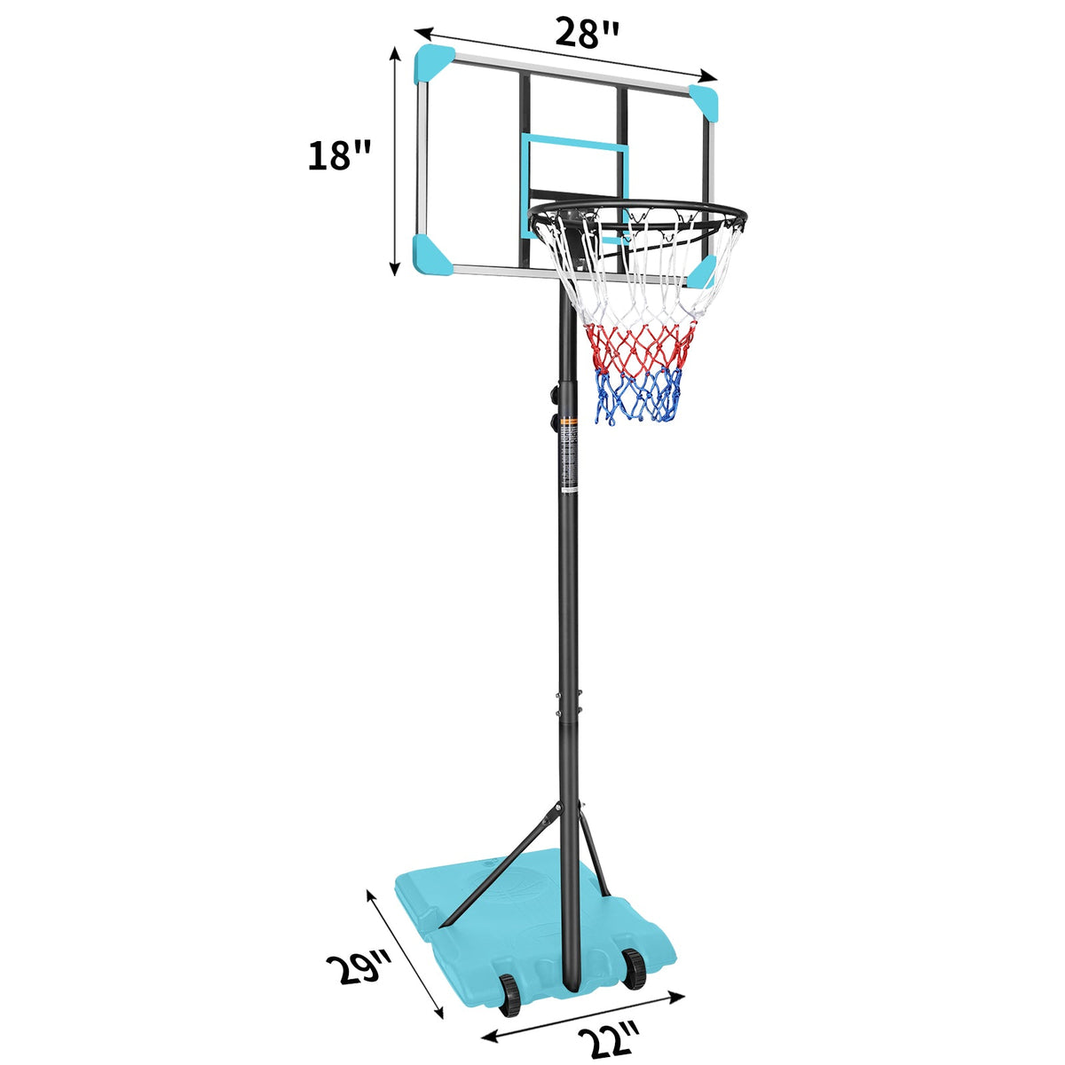 Portable Adjustable Basketball Goal System