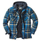 Men's Plaid Hooded Soft Warm Jacket