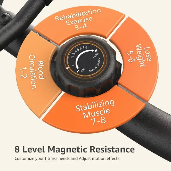 Black Magnetic Recumbent Exercise Bike