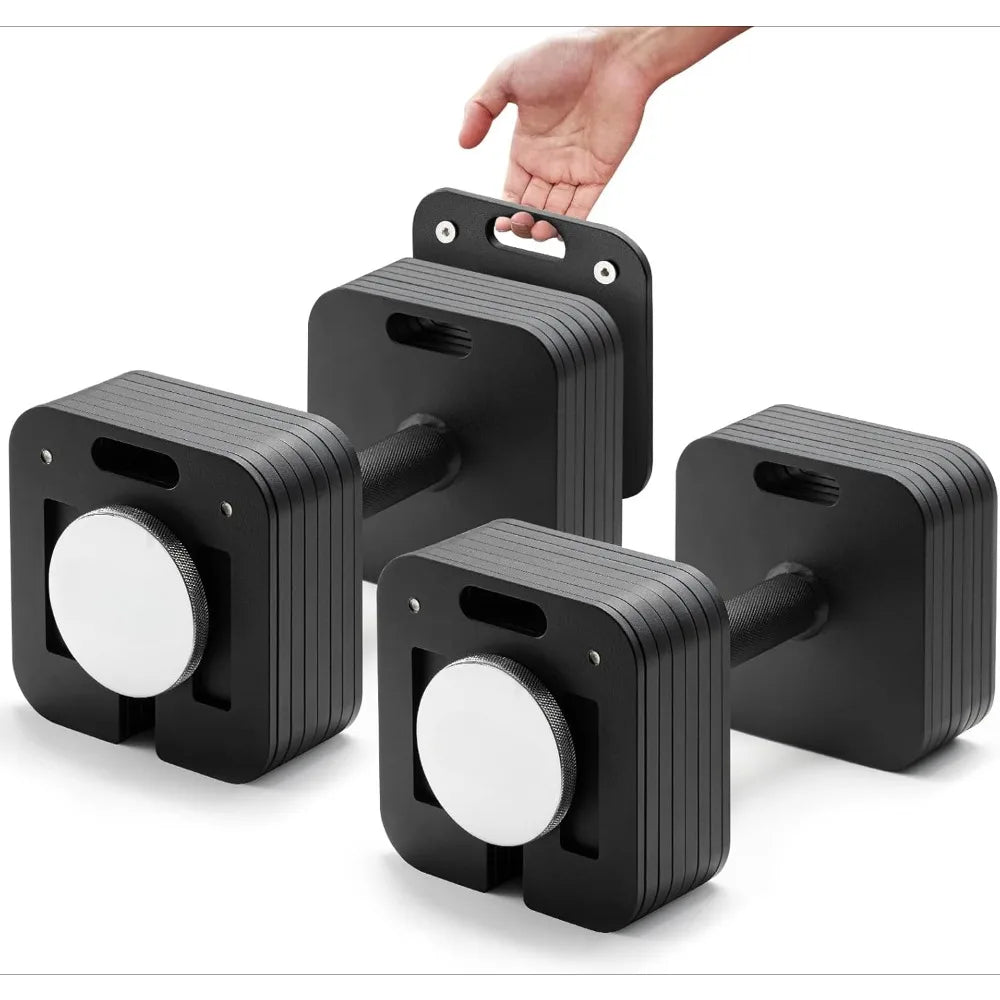Adjustable Dumbbell Set 10-80lb Quick-Lock