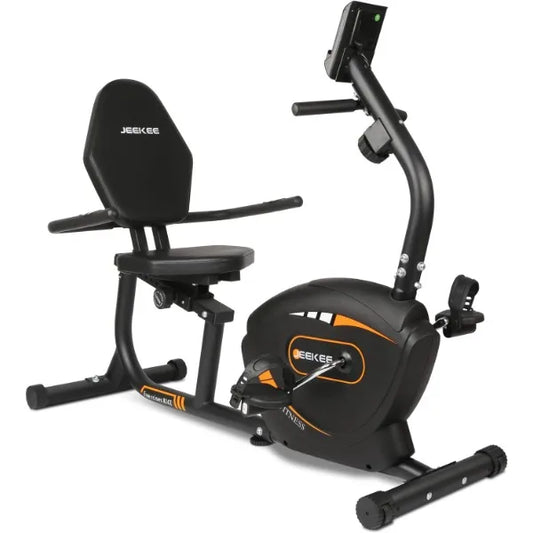 Black Magnetic Recumbent Exercise Bike