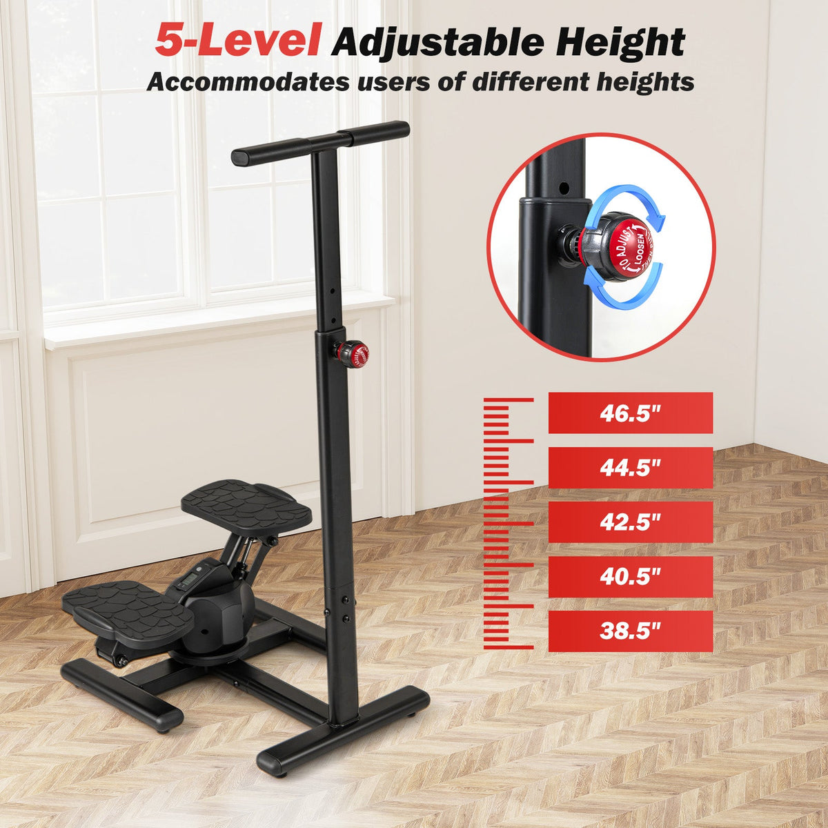 Black Twist Stair Stepper Exercise Equipment