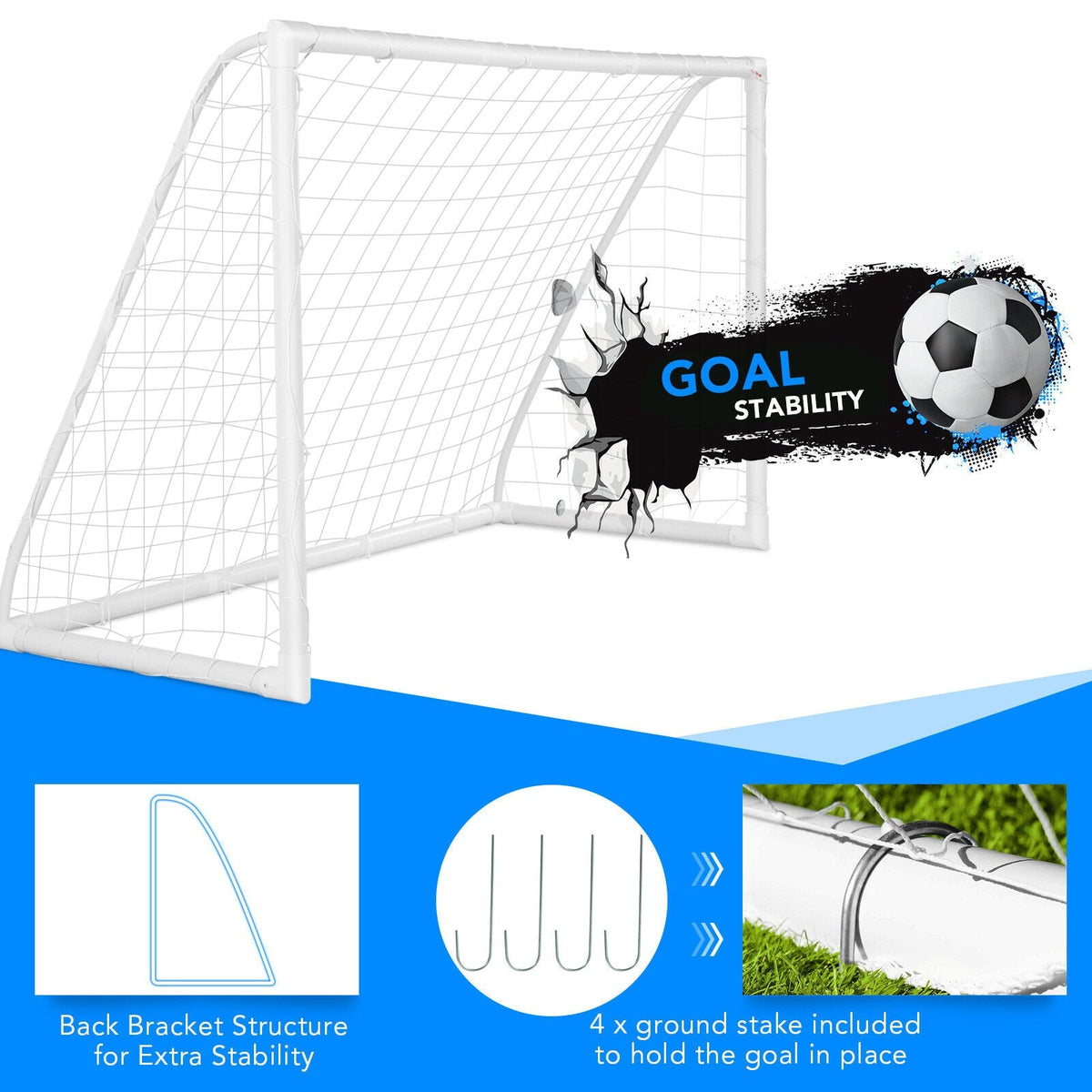 6 x 4 Feet UPVC Soccer Goal