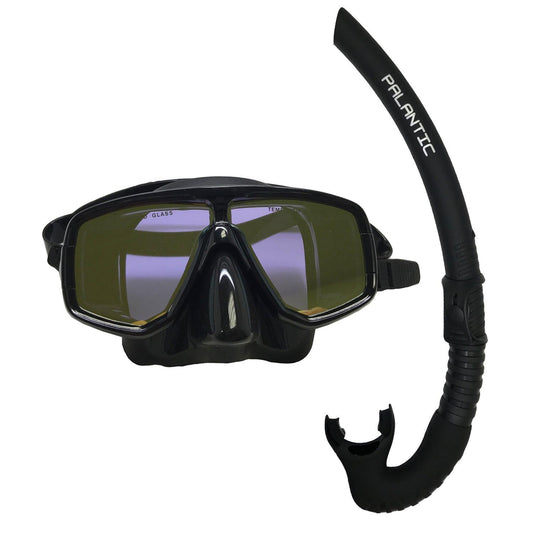 Scuba Choice Yellow Mirror Dive Mask Snorkel Set