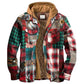 Men's Plaid Hooded Soft Warm Jacket