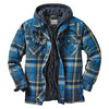 Men's Plaid Hooded Soft Warm Jacket