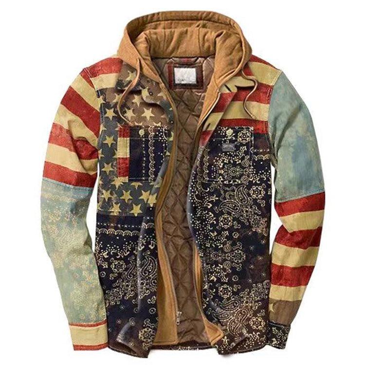 Men's Plaid Hooded Soft Warm Jacket