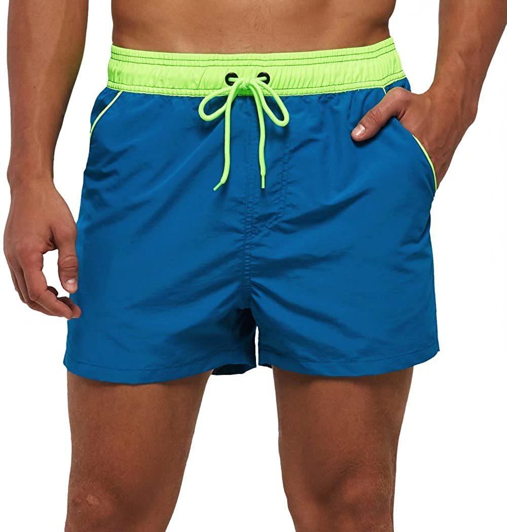 Men's Adjustable Swim Trunks with Mesh Liner