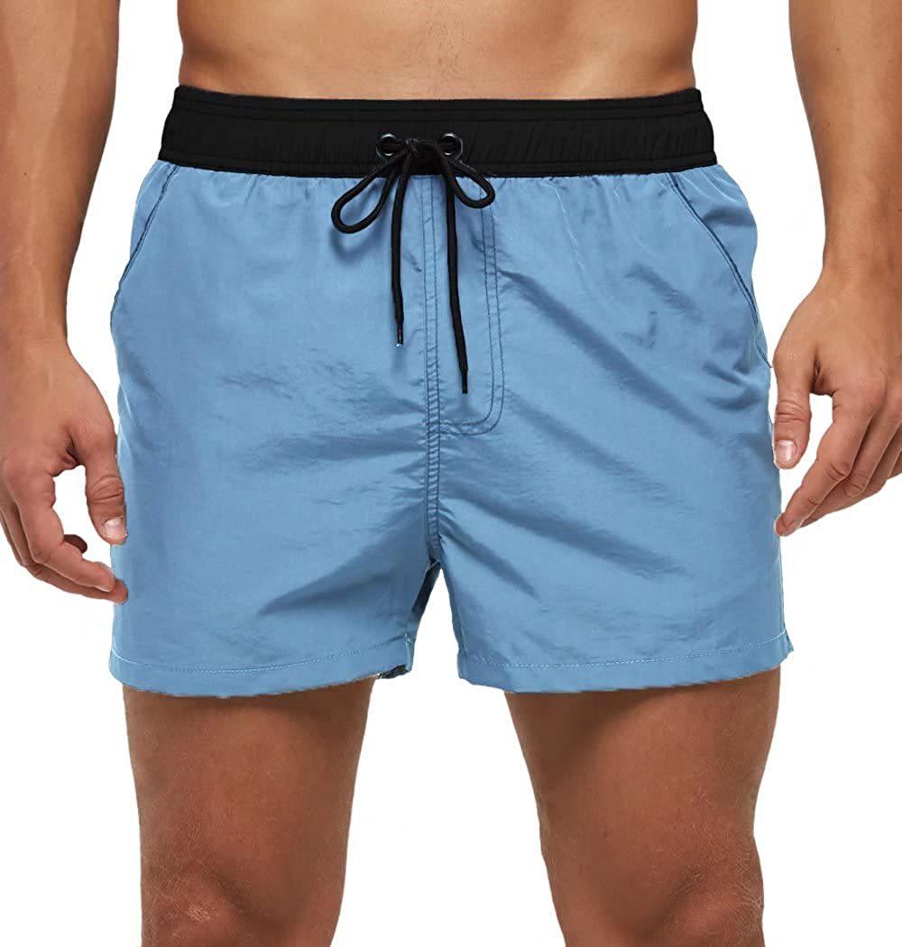 Men's Adjustable Swim Trunks with Mesh Liner