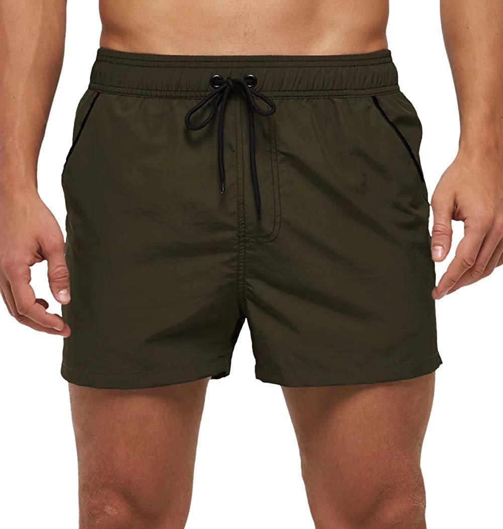 Men's Adjustable Swim Trunks with Mesh Liner