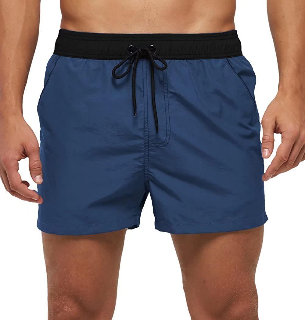 Men's Adjustable Swim Trunks with Mesh Liner