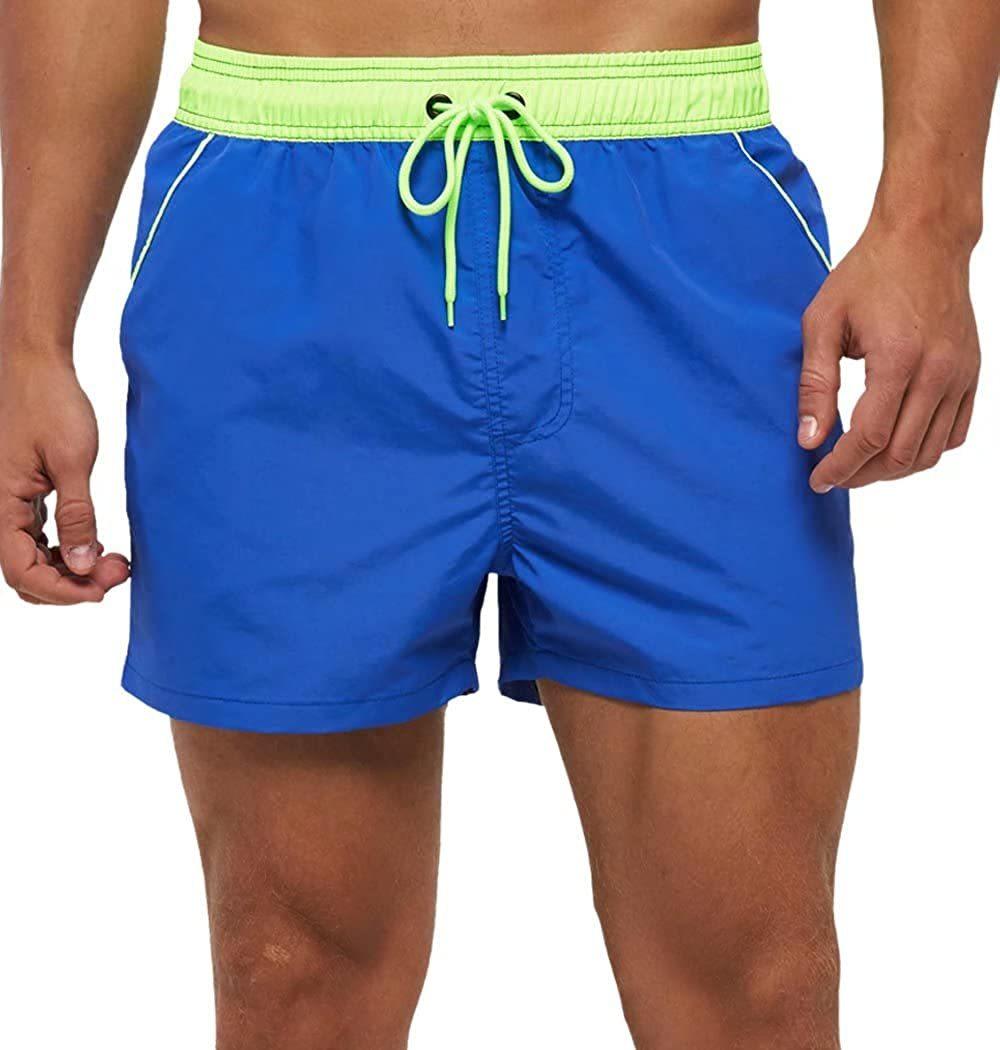 Men's Adjustable Swim Trunks with Mesh Liner