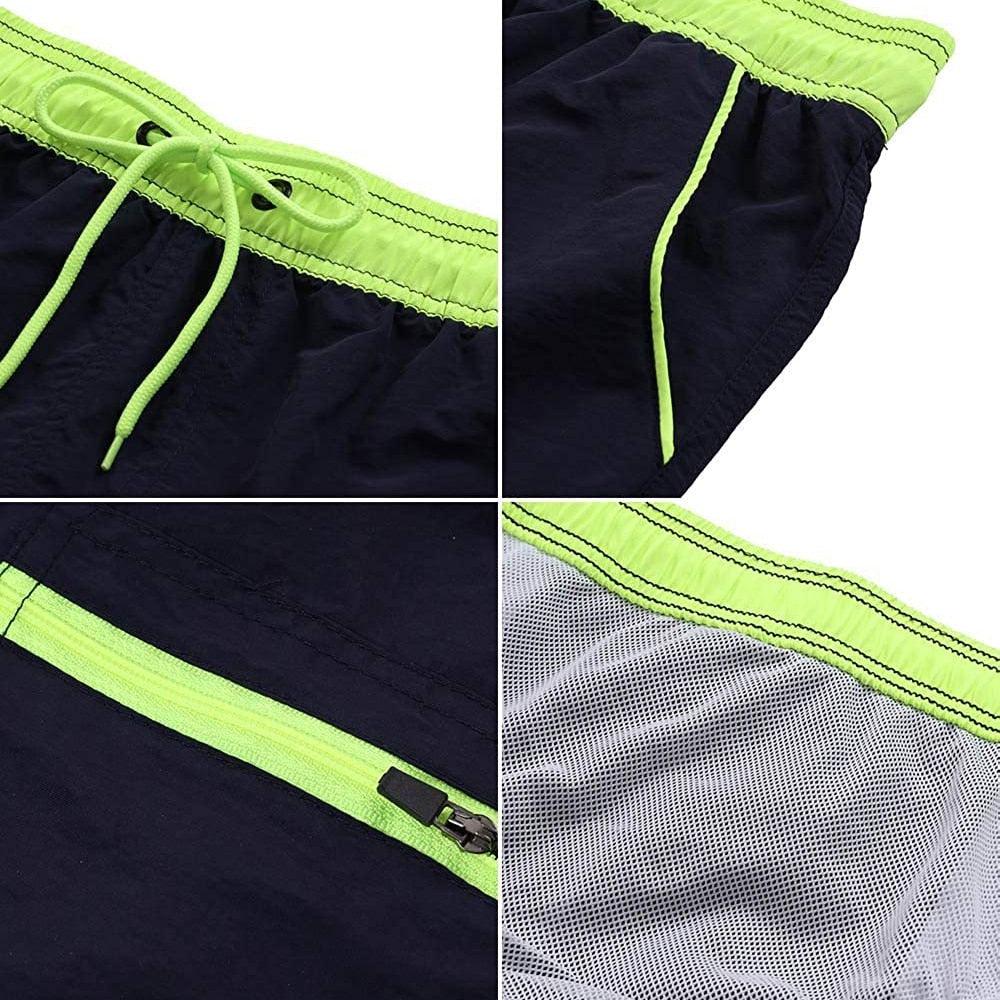 Men's Adjustable Swim Trunks with Mesh Liner
