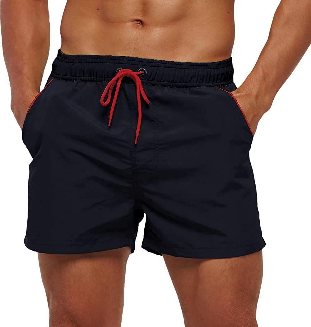 Men's Adjustable Swim Trunks with Mesh Liner