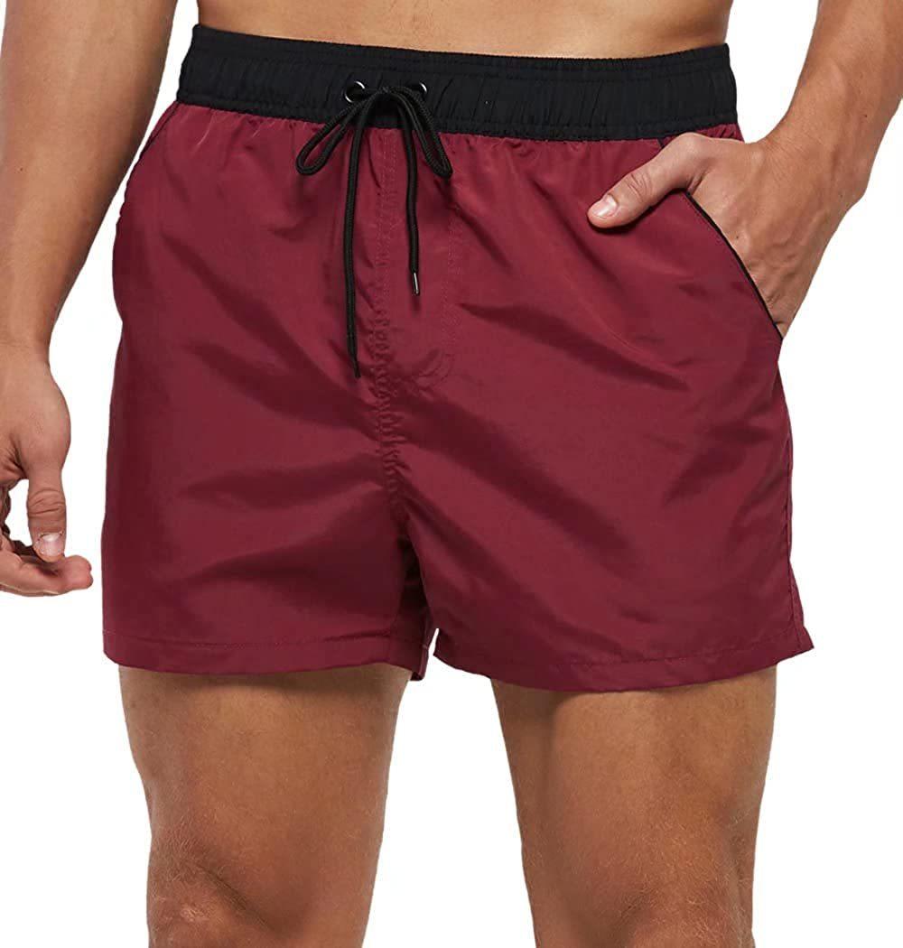Men's Adjustable Swim Trunks with Mesh Liner