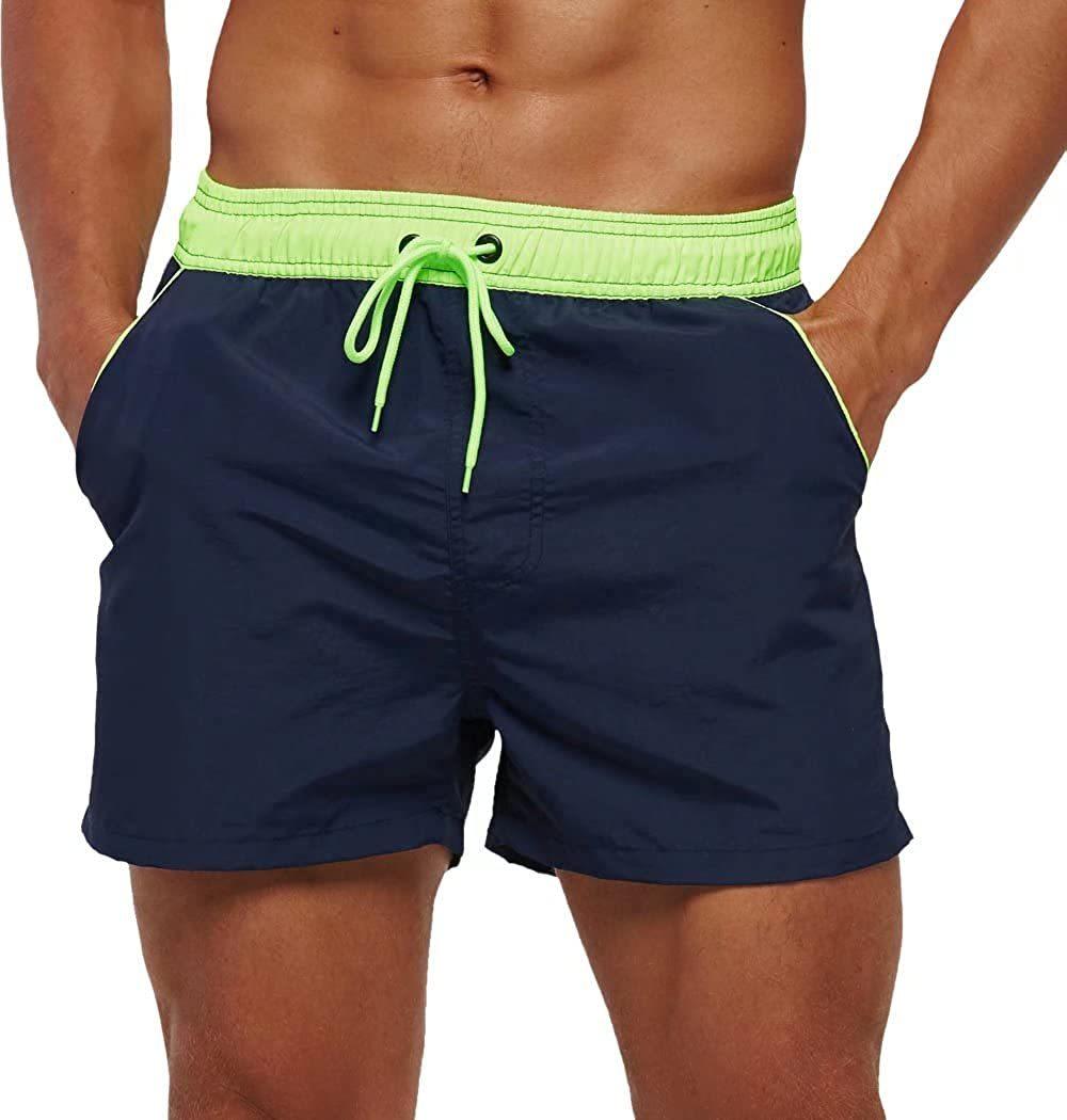 Men's Adjustable Swim Trunks with Mesh Liner