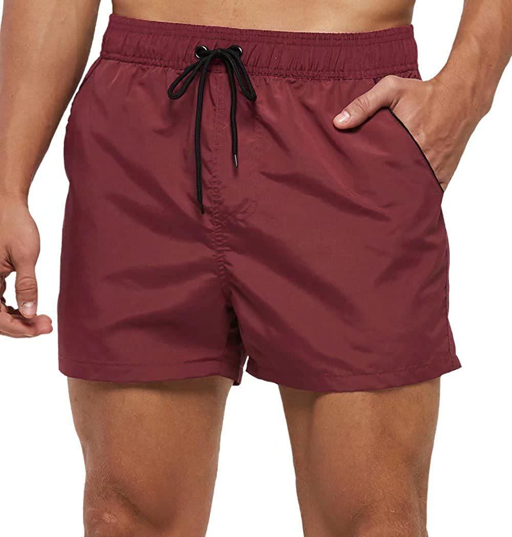 Men's Adjustable Swim Trunks with Mesh Liner