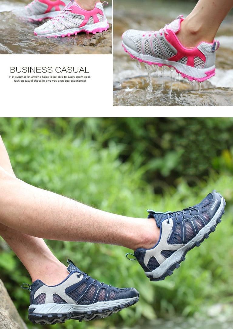 Men's Waterproof Lightweight Leather Hiking Shoes