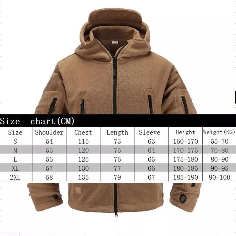 Men's Lightweight Tactical Fleece Hooded Jacket