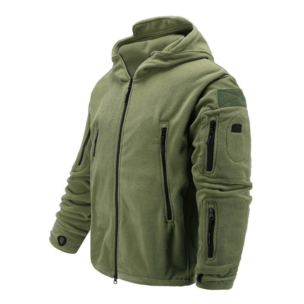 Men's Lightweight Tactical Fleece Hooded Jacket