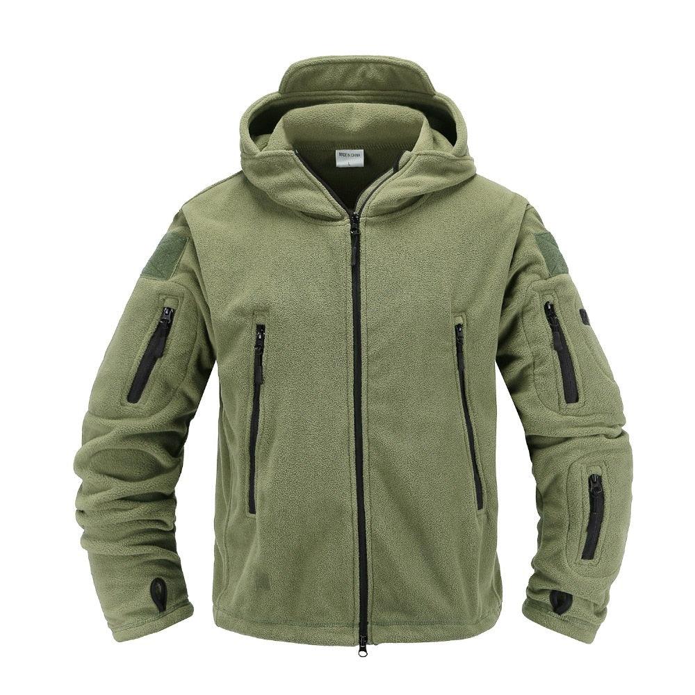 Men's Lightweight Tactical Fleece Hooded Jacket