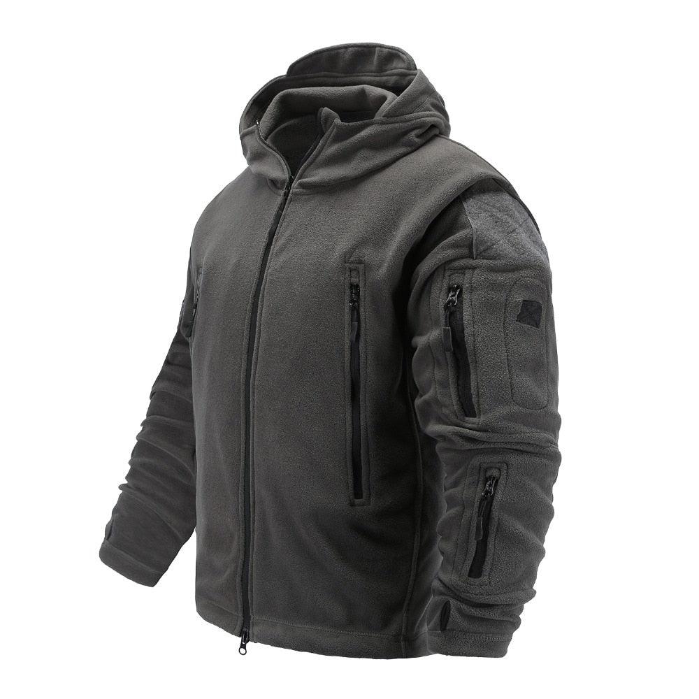 Men's Lightweight Tactical Fleece Hooded Jacket