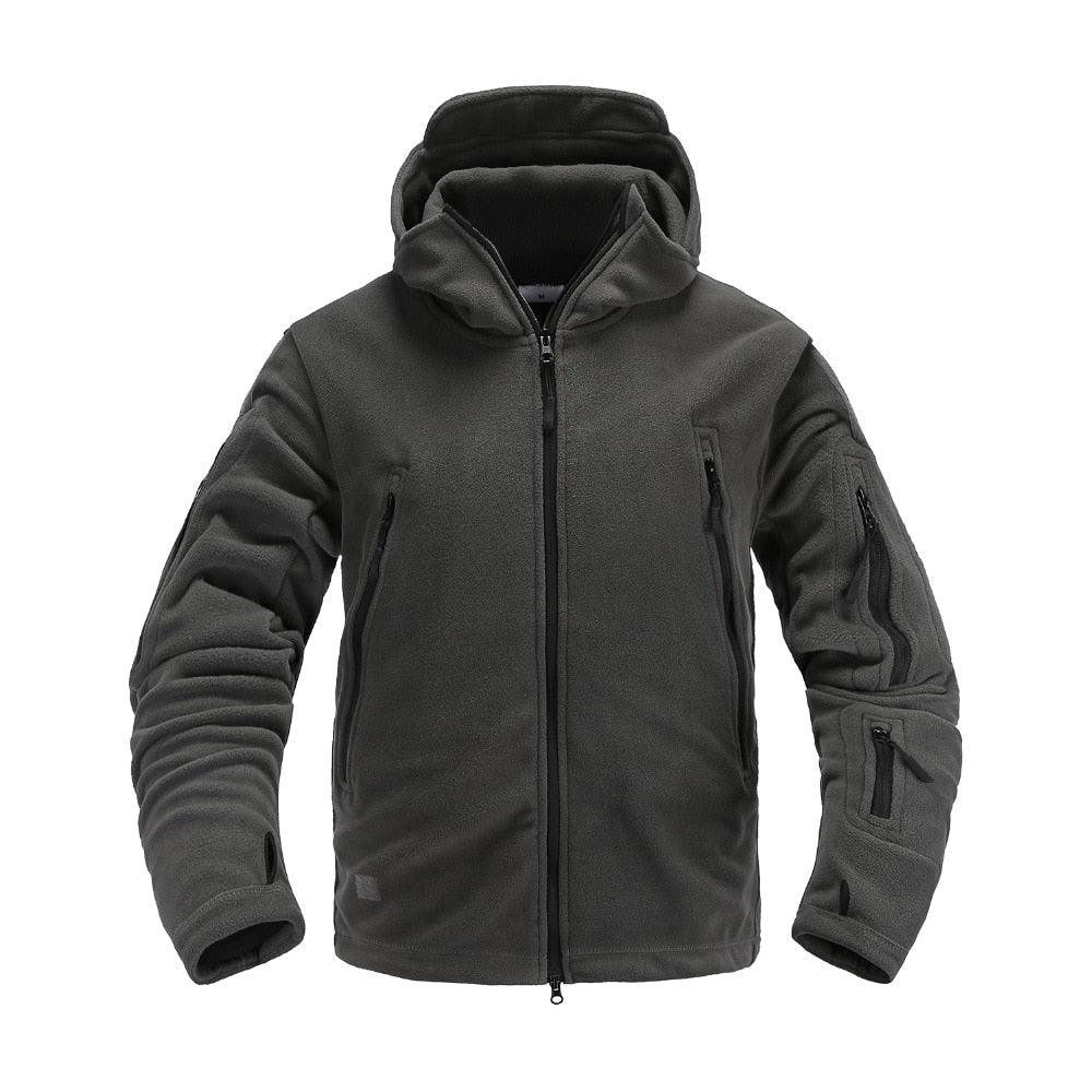 Men's Lightweight Tactical Fleece Hooded Jacket