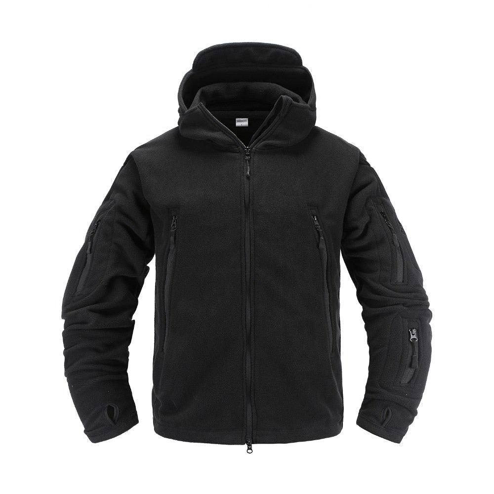 Men's Lightweight Tactical Fleece Hooded Jacket