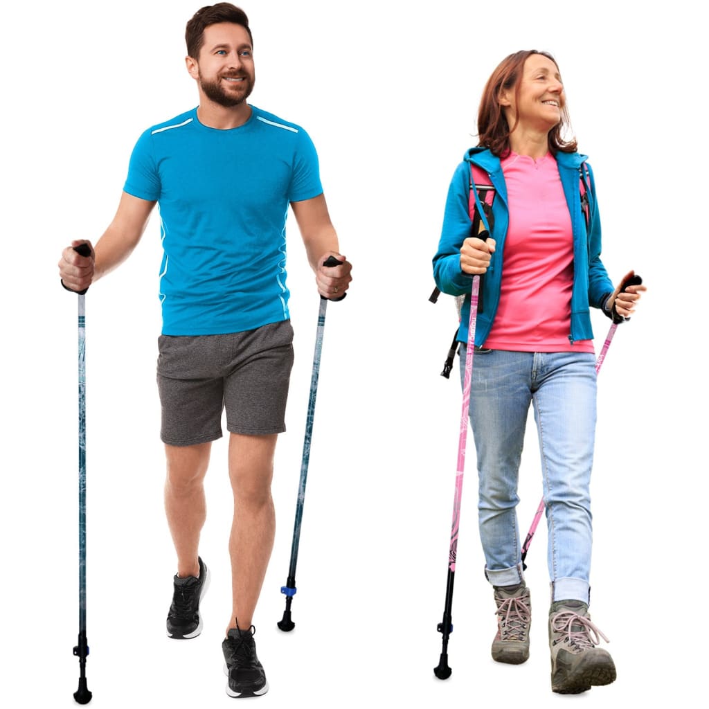 Adjustable Collapsible Walking Poles with Stability Grips